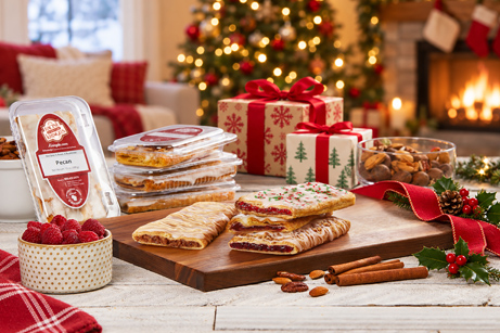 Holiday Single-Serves with holiday decorations.