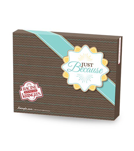 Brown box with turquoise stripe with 