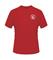 Front of red shirt with Racine Danish Kringles WI state pastry logo