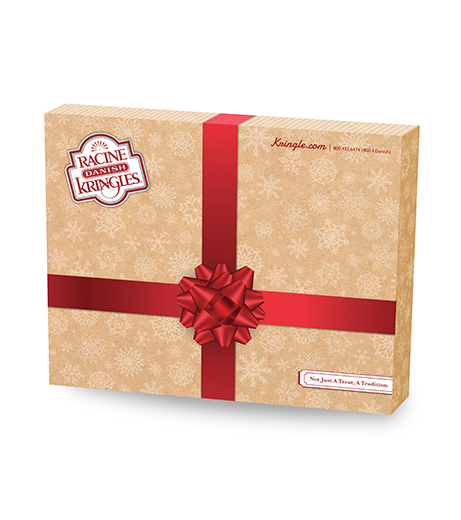 Holiday Gift Box with red bow in artwork